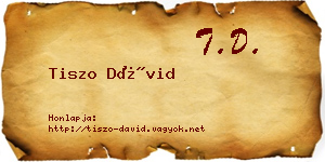 Tiszo Dávid névjegykártya