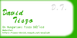 david tiszo business card